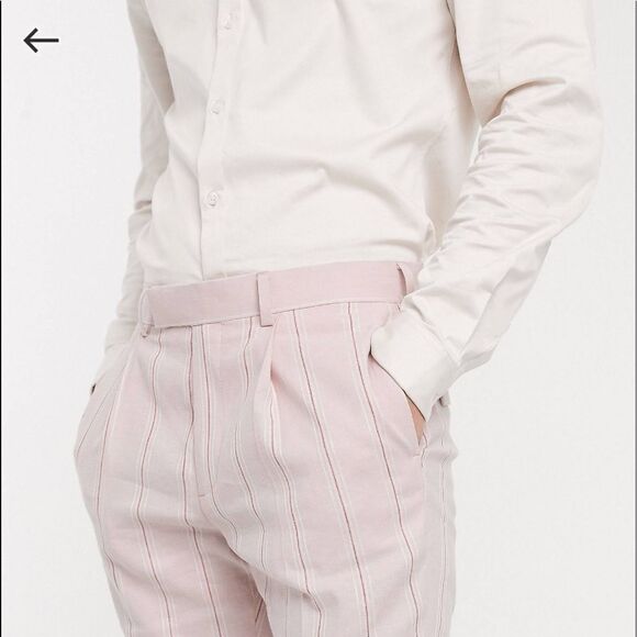 Pink Striped Linen Suit - Picture 7 of 8